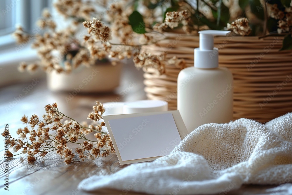 A postcard in a classic style with sophisticated details, lying next to a cosmetic kit.
A postcard in a classic style with sophisticated details, lying next to a cosmetic kit.