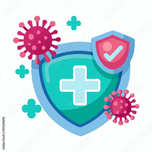 Virus nipah medical prevention isolated vector illustration (4)