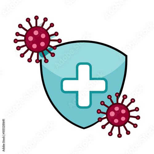 Virus nipah medical prevention isolated vector illustration (9)