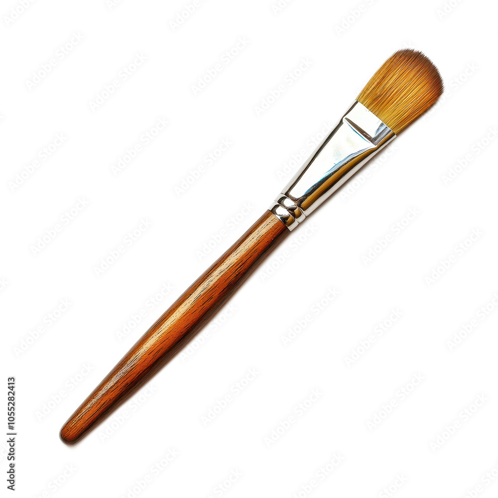 Wooden Handle Brush for Art and Craft Projects isolated, transparent background, white background, no background Wooden Handle Brush for Art and Craft Projects isolated, transparent background, white background, no background