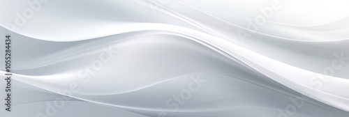 Abstract White Waves on Smooth Background