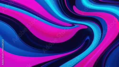 Vibrant, flowing abstract background with dynamic pink and blue waves, perfect for modern design projects, digital art, and wallpaper