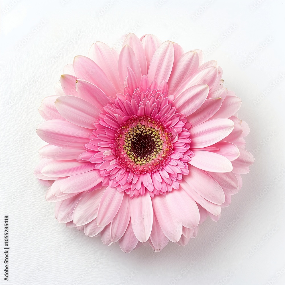 Beautiful blooming pink flower gerbera isolated on white background Beautiful blooming pink flower gerbera isolated on white background
