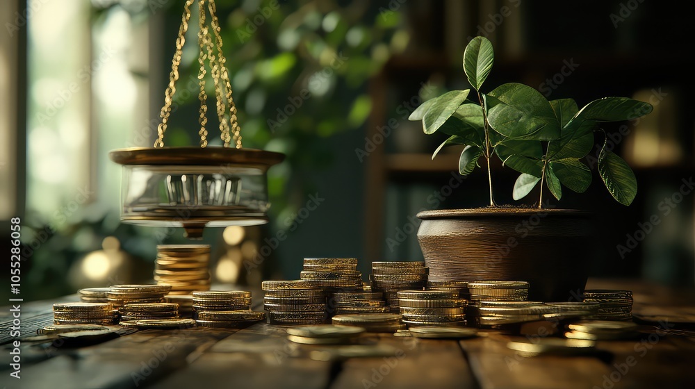 Gold Coins That Show Business Investment Growth, Generative AI Gold Coins That Show Business Investment Growth, Generative AI