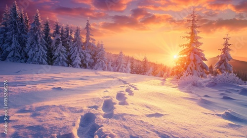 Winter Wonderland Sunset