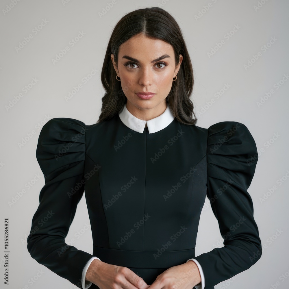 An attractive female lawyer, smiling with her arms crossed and wearing professional attire, standing against a white background. Generative AI. An attractive female lawyer, smiling with her arms crossed and wearing professional attire, standing against a white background. Generative AI.