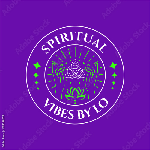 Spiritual mystical feminine logo of Ancient Celtic trinity knot logo vector designs