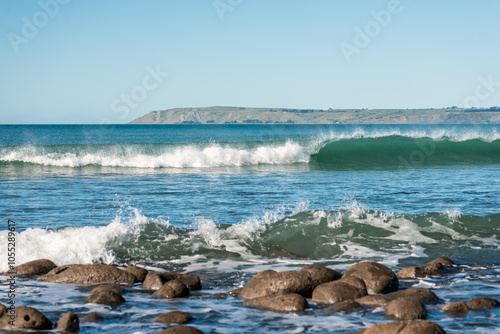 Beautiful wave in New Zealand photo