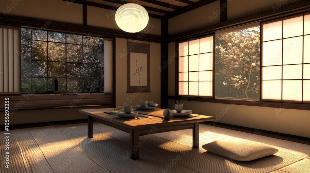 Cozy Dining Room with Natural Light and Soft Noodles Cozy Dining Room with Natural Light and Soft Noodles