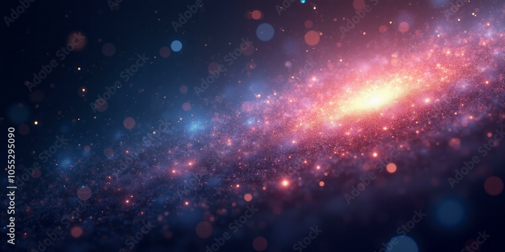 Starfield With Glowing Celestial Bodies Surrounded By Swirling Cosmic Dust And Nebulae Starfield With Glowing Celestial Bodies Surrounded By Swirling Cosmic Dust And Nebulae