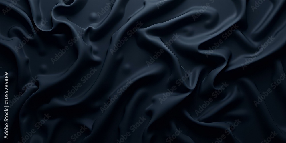 Fototapeta premium Background Of Dark Flowing Waves In Deep Navy Blue