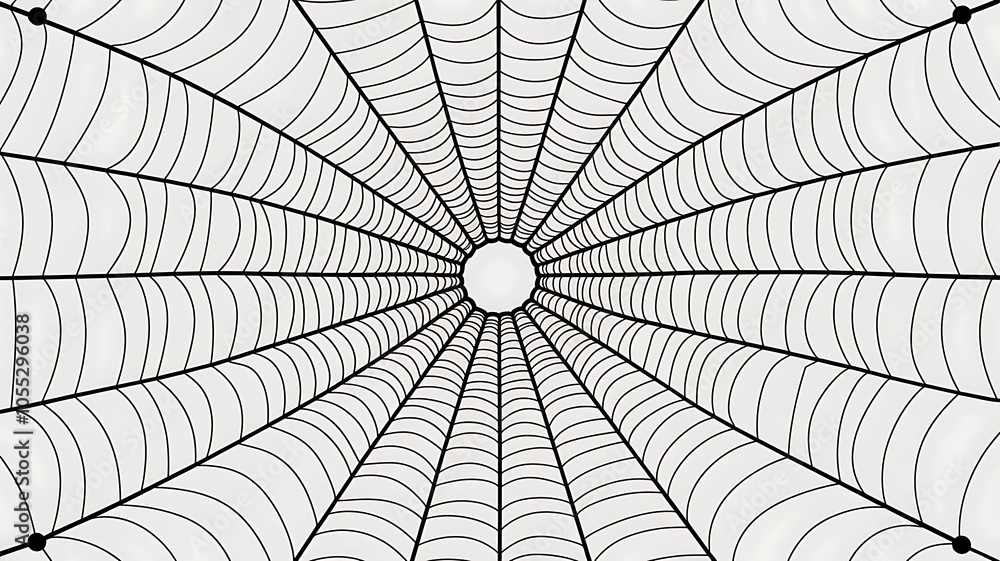 Obraz premium Seamless spider web. Connected black lines on white background