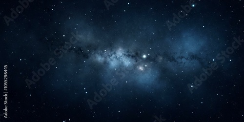 Background Of Dense, Luminous Band Of Stars And Dust Against Dark Blue-Black Sky