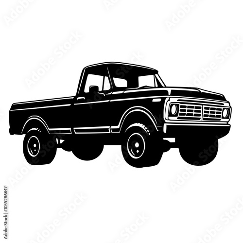 Classic pickup truck silhouette