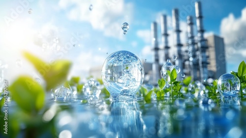 Biohydrogen production Illustrations, stock photos