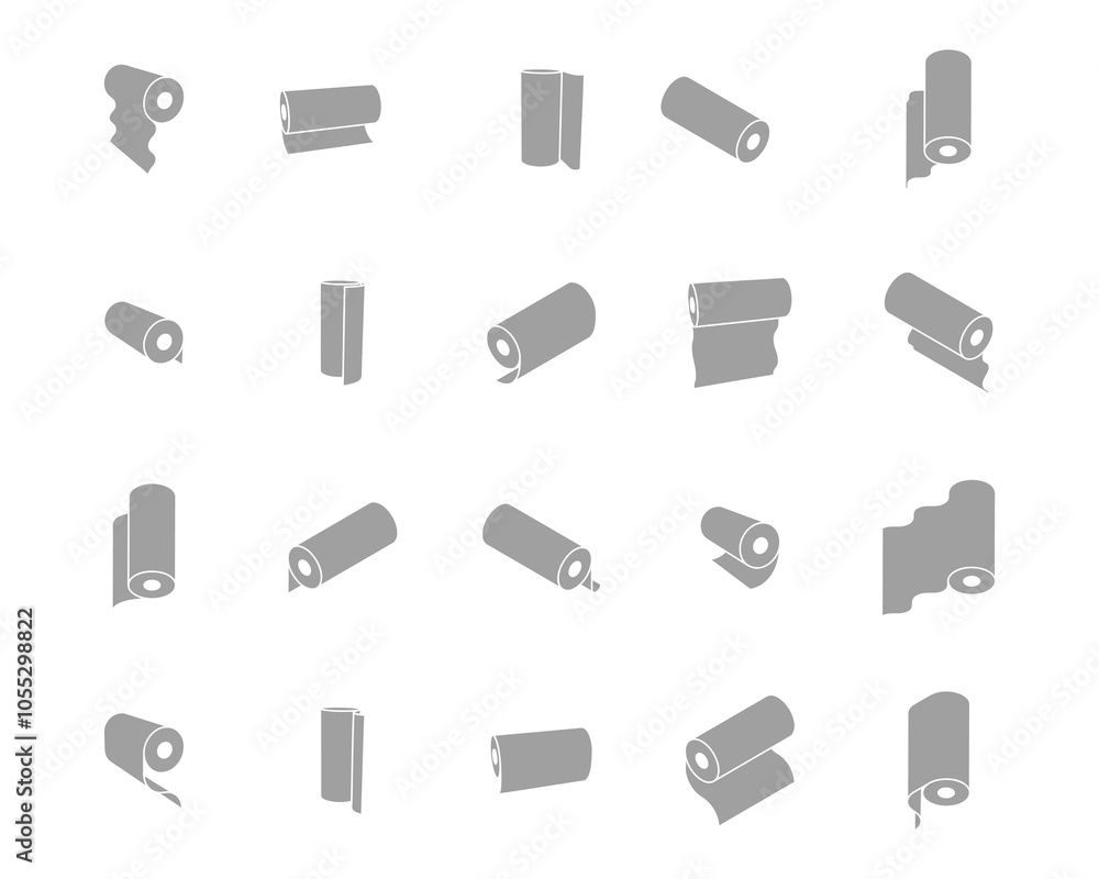 Textile roll vector icon. Paper tube illustration design for kitchen cleaning towel, carpet, scroll whatman, fabric. Textile roll vector icon. Paper tube illustration design for kitchen cleaning towel, carpet, scroll whatman, fabric.