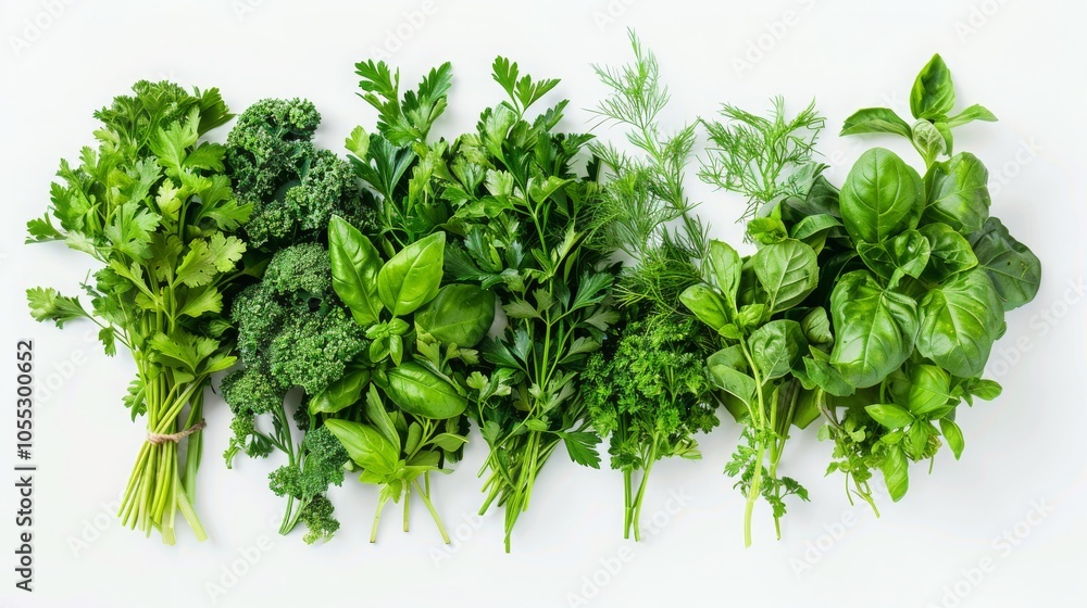 Fresh Green Herbs Parsley Basil Dill Culinary Cooking Food Ingredient Fresh Green Herbs Parsley Basil Dill Culinary Cooking Food Ingredient