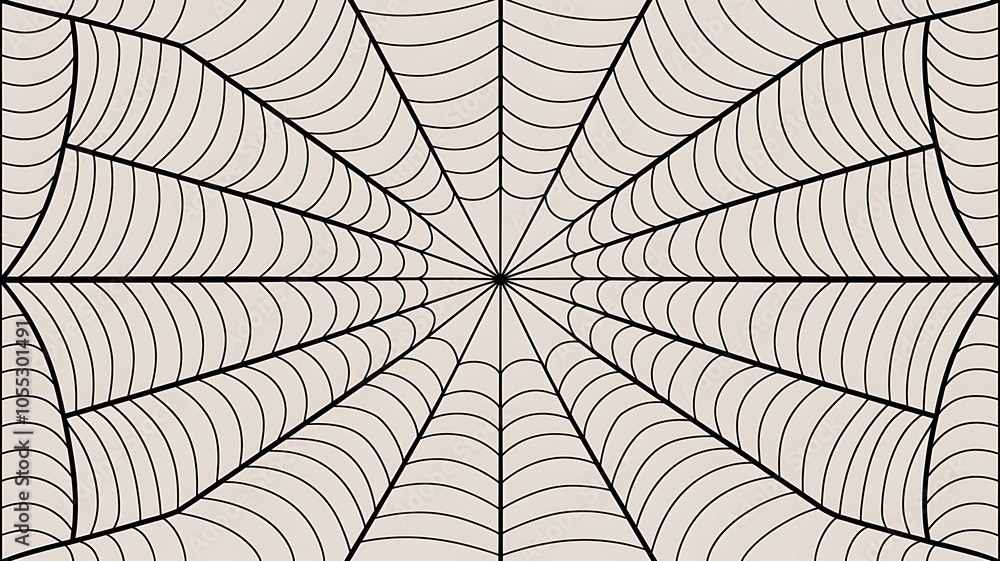 Obraz premium Seamless spider web. Connected black lines on white background