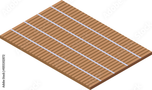 Sushi rolling bamboo mat isolated on white background creating delicious rolls