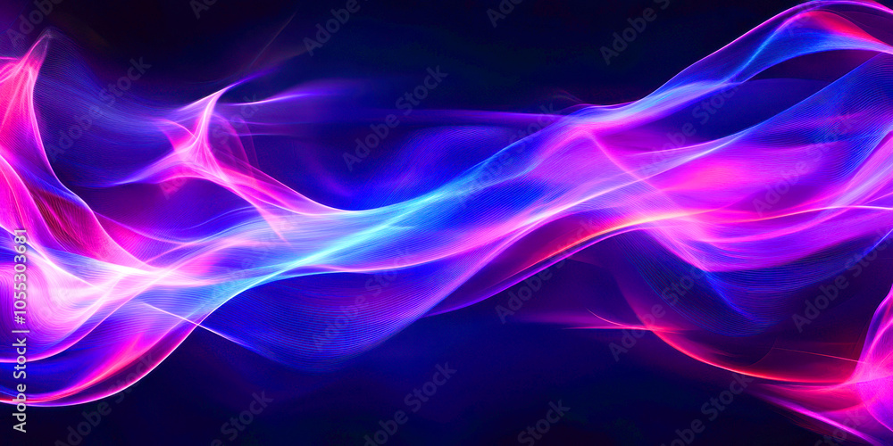 Obraz premium Neon Waves Background 