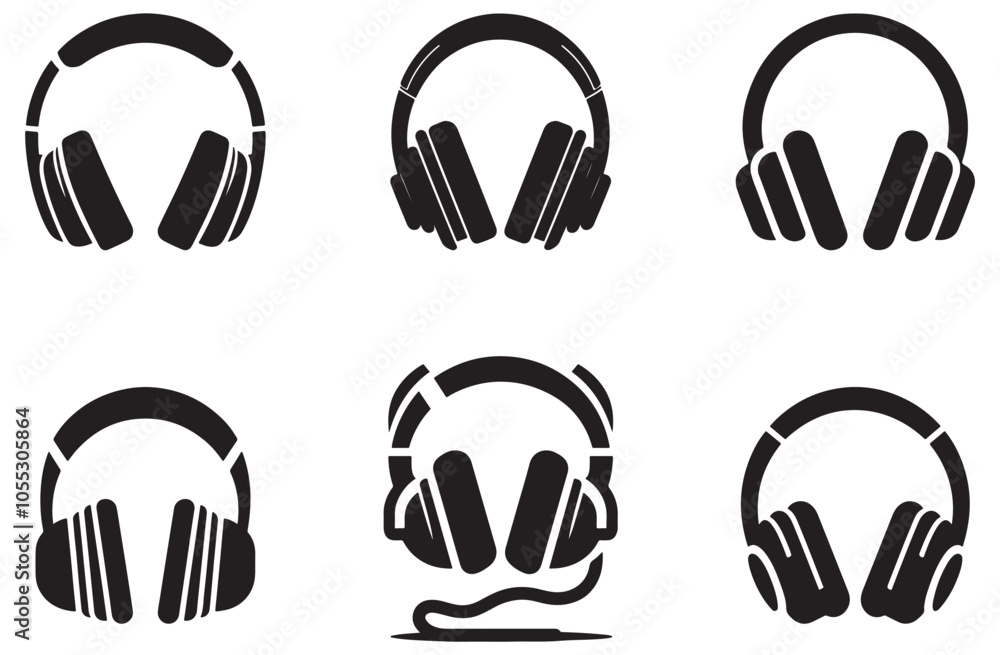 Obraz premium Headphones Silhouette