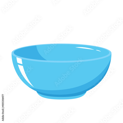 Blue Bowl. Bowl on white background. bowl vector.