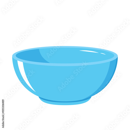 Blue Bowl. Bowl on white background. bowl vector.