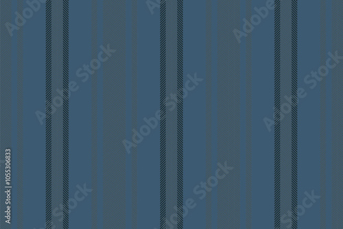 Strip stripe texture pattern, bed fabric seamless background. Grand vertical textile lines vector in cyan and pastel colors.