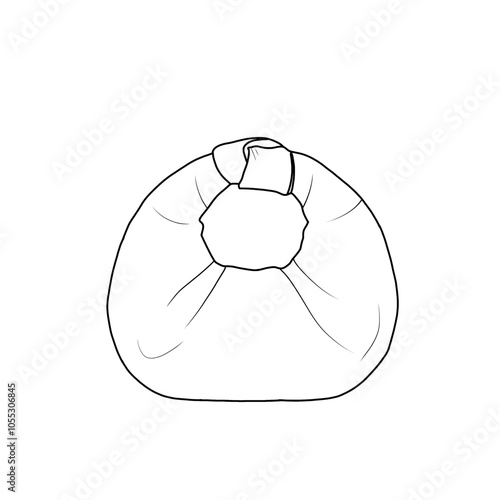 Modern fashion women's bag. Leather female handbag, hobo bag, purse, clutch, tote, shoulder bag. Hand-drawn trendy vector illustration isolated on a white background