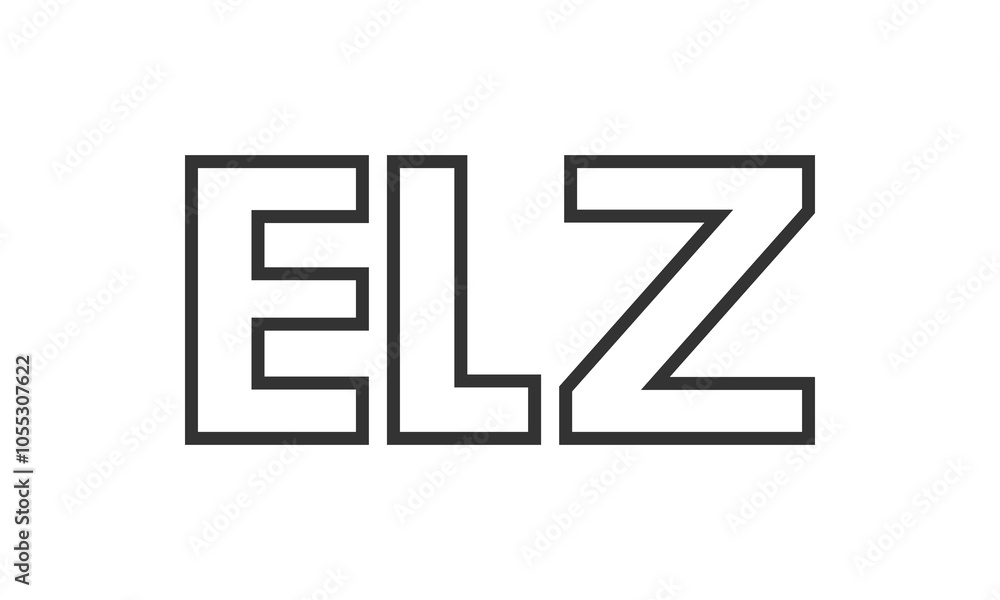 ELZ logo design template with strong and modern bold text. Initial based vector logotype featuring simple and minimal typography. Trendy company identity. ELZ logo design template with strong and modern bold text. Initial based vector logotype featuring simple and minimal typography. Trendy company identity.