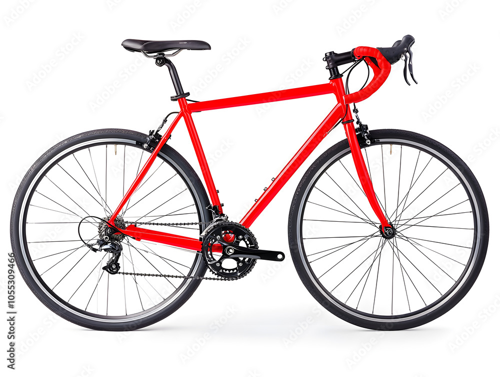Side view racing bicycle, isolated on white background Side view racing bicycle, isolated on white background
