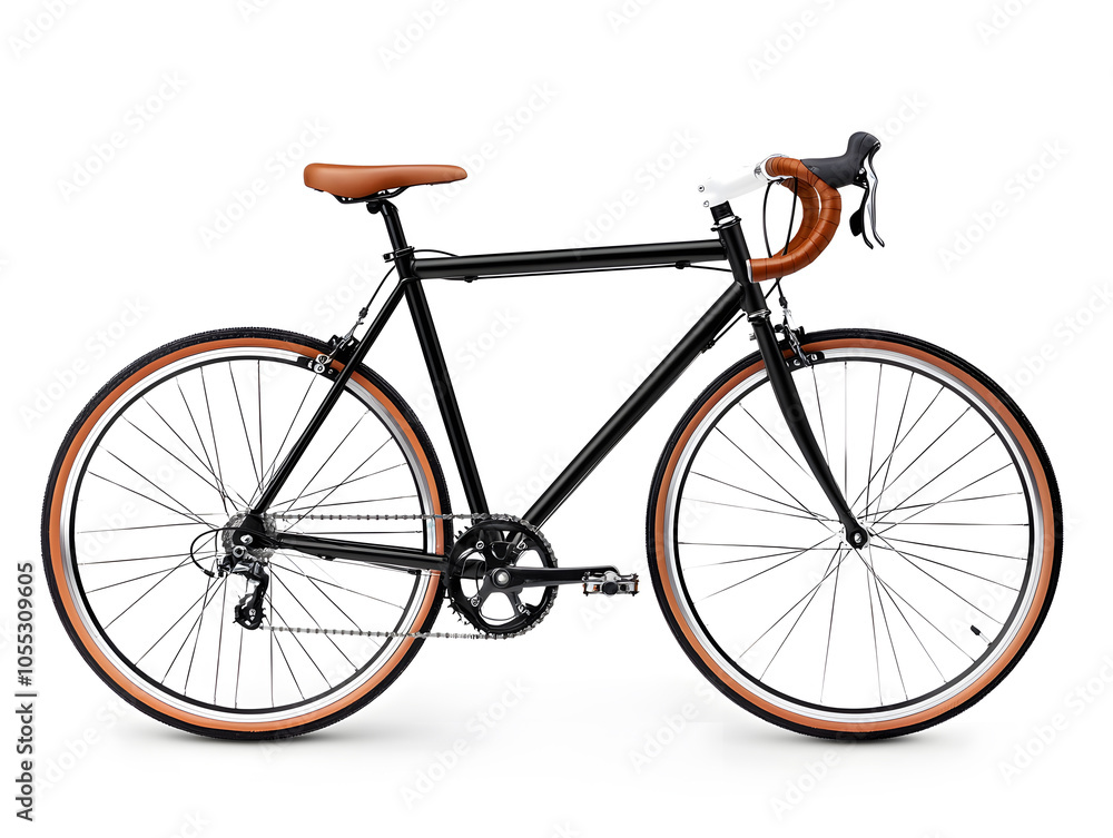 Side view racing bicycle, isolated on white background Side view racing bicycle, isolated on white background