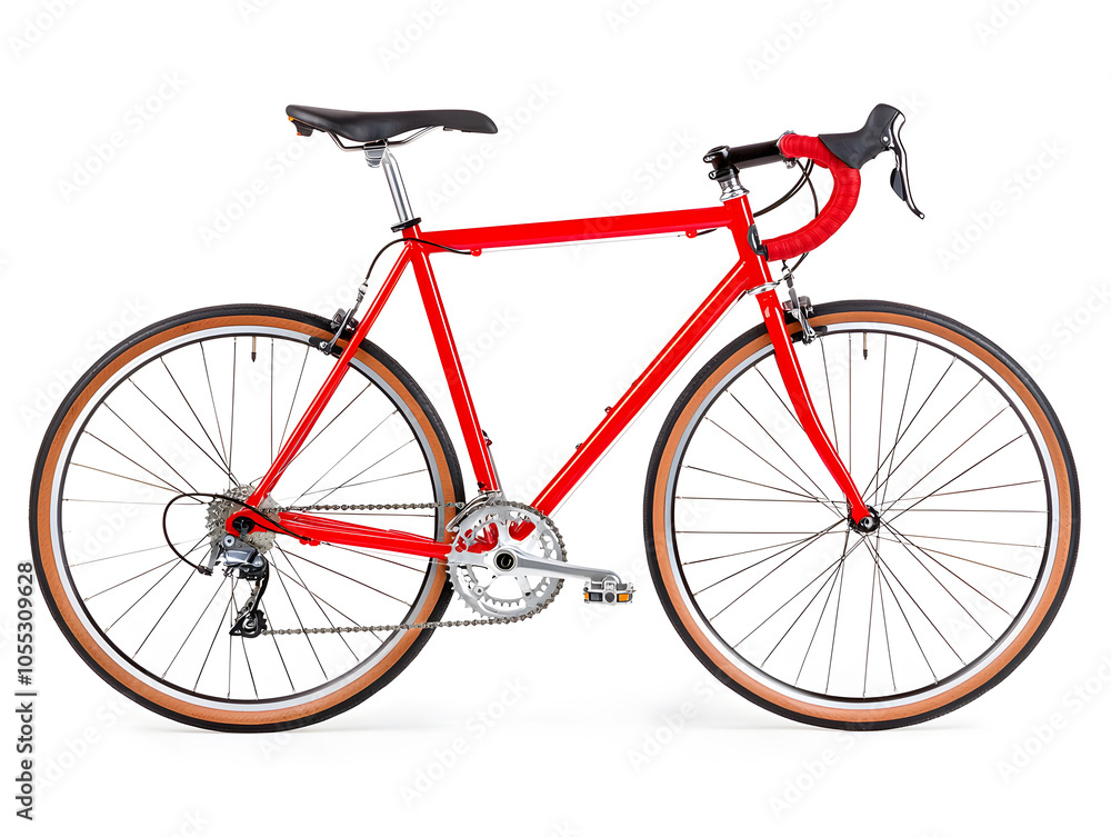 Side view racing bicycle, isolated on white background Side view racing bicycle, isolated on white background