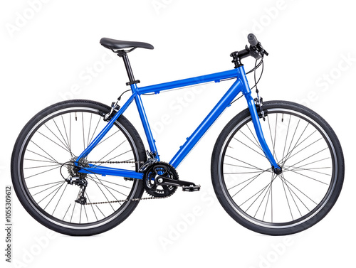 Side view racing bicycle, isolated on white background