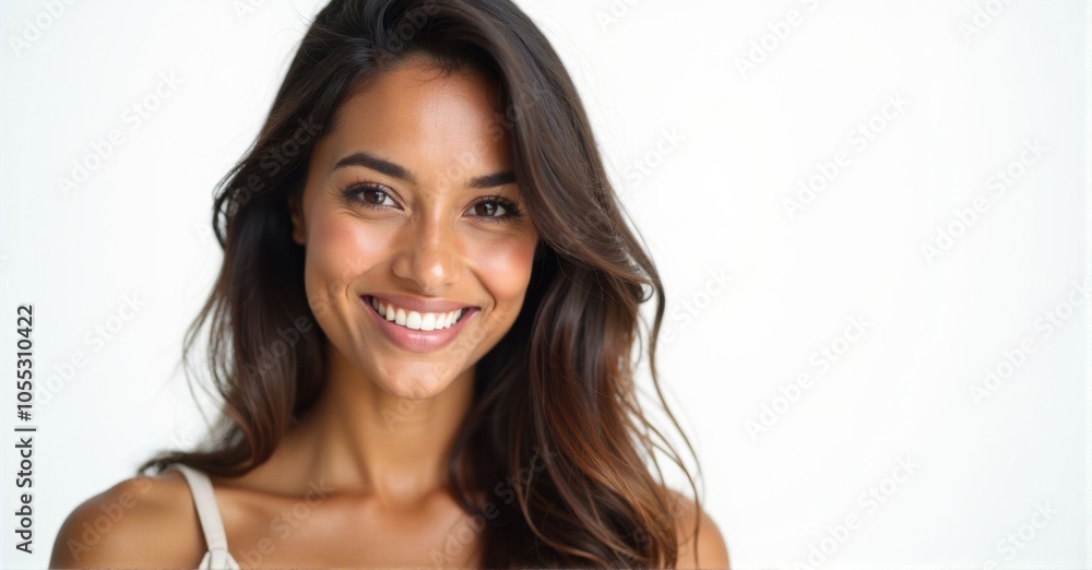 A South Asian woman with radiant skin and expressive eyes A South Asian woman with radiant skin and expressive eyes