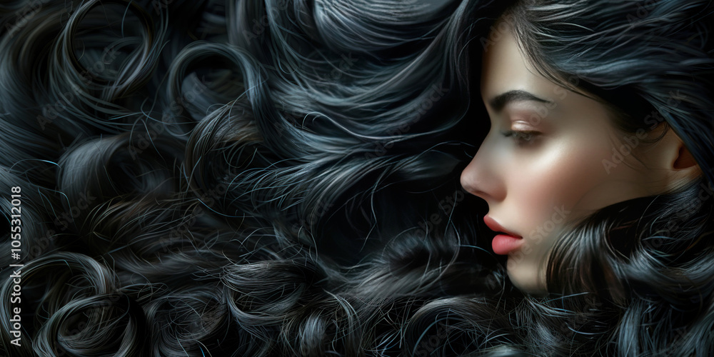 Texture of beautiful hair, background of colored lush female hairstyle. Texture of beautiful hair, background of colored lush female hairstyle.