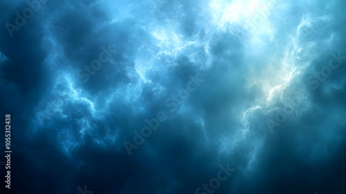 Abstract Blue Cloud Background