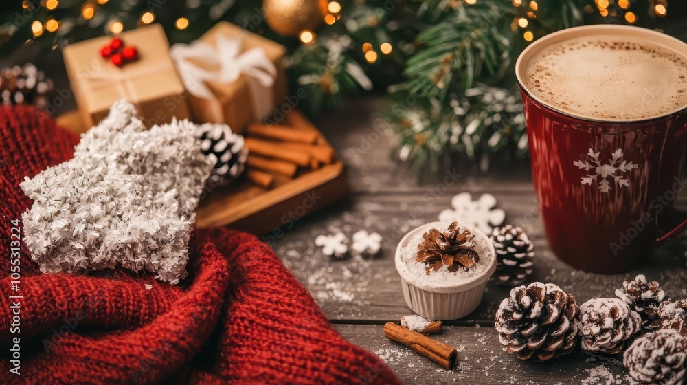 Friends enjoying a Christmas movie night, cozy blankets, festive decorations, laughter and snacks Friends enjoying a Christmas movie night, cozy blankets, festive decorations, laughter and snacks