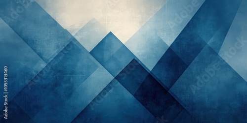 Abstract Blue Triangles and Rectangles Background Design