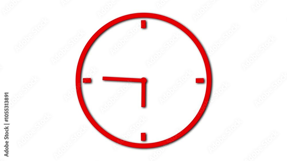 Technology analog clock icon animation . Technology analog clock icon animation .