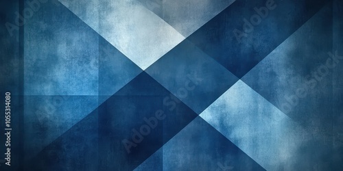 Abstract Blue Background with Triangles and Rectangle