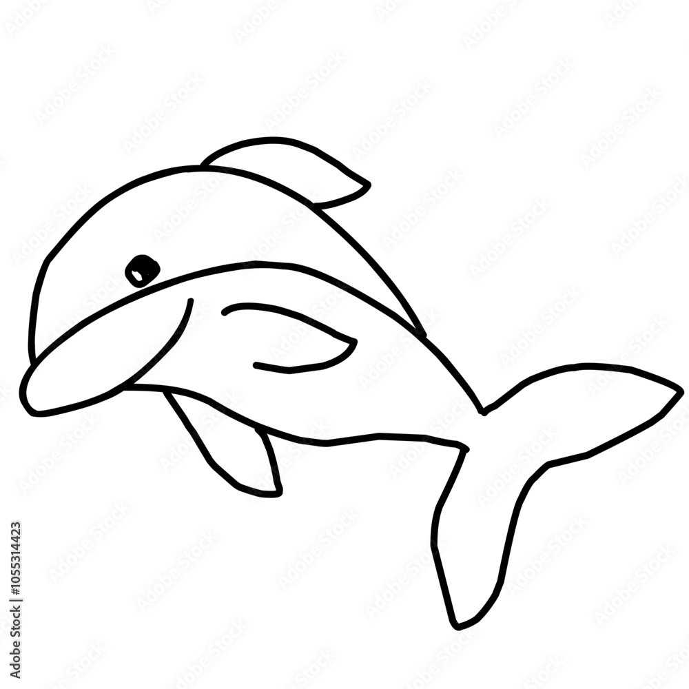 Naklejka premium dolphin isolated on white