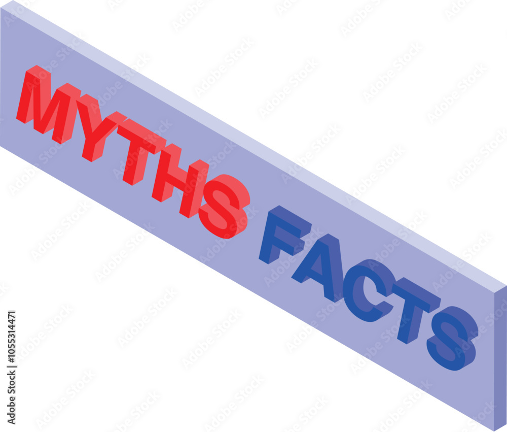 3d illustration comparing myths and facts, representing the contrast between truth and misinformation 3d illustration comparing myths and facts, representing the contrast between truth and misinformation