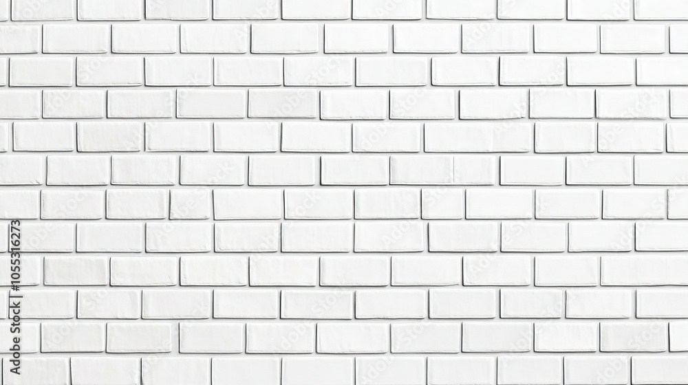 White Brick Wall Texture, Empty Background. Interior Design, Modern and Minimalist Style Background. White Brick Wall Texture, Empty Background. Interior Design, Modern and Minimalist Style Background.