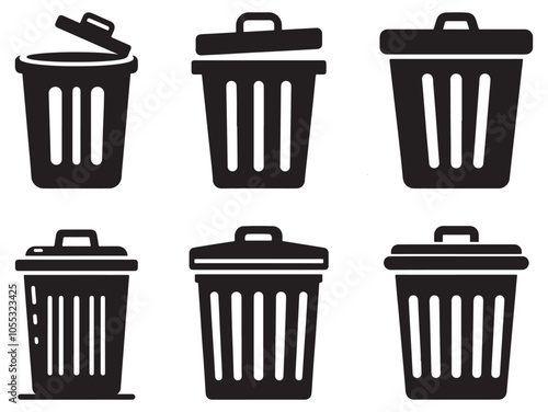 Trash Bin Silhouette