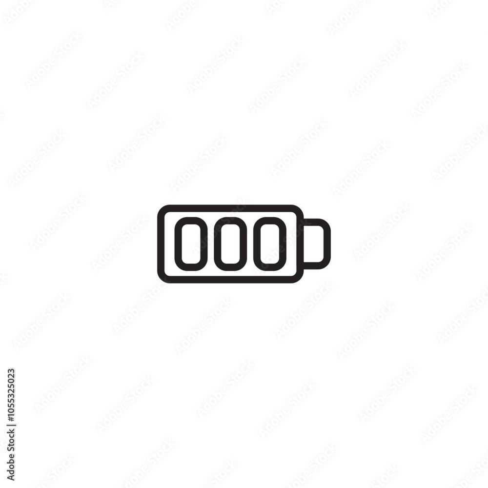An icon representing a fully charged battery. The battery icon with four full bars symbolizes a high power level and full charge. Editable icon. An icon representing a fully charged battery. The battery icon with four full bars symbolizes a high power level and full charge. Editable icon.