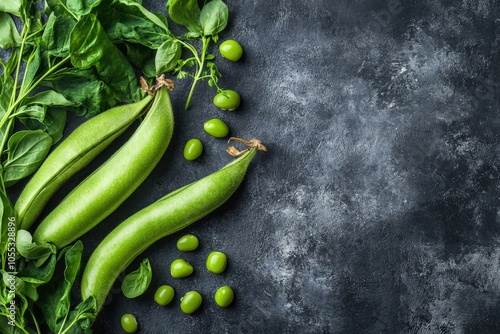 Fava Bean. Fresh Green Beans, Delicious Broad Beans on Agriculture Background