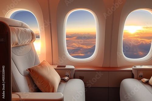 Plakat Comfortable seat on plane