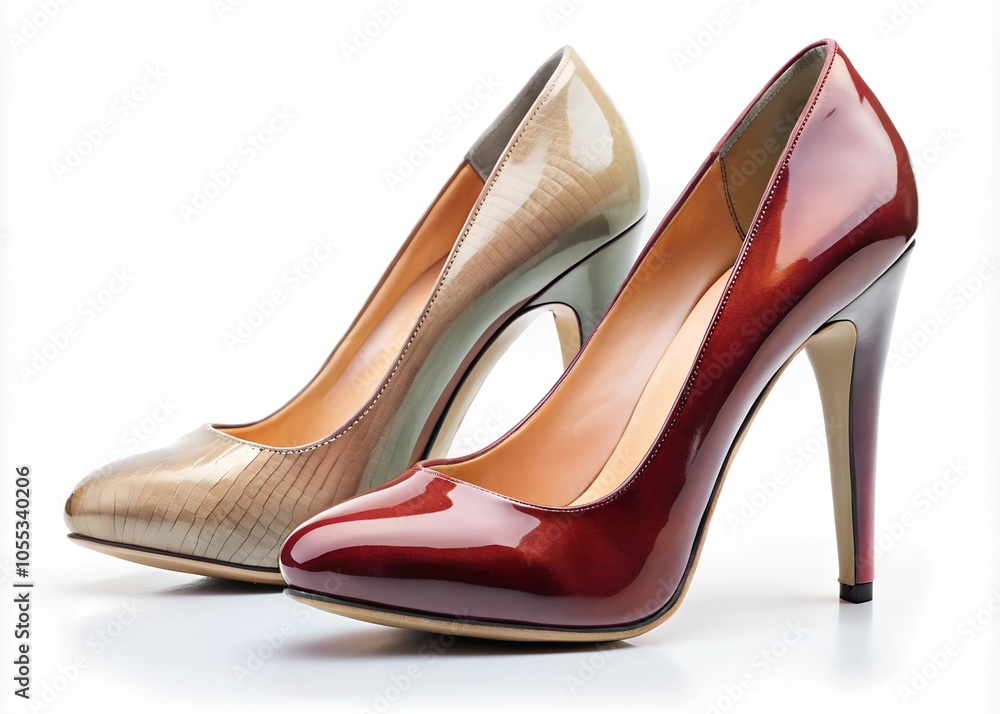 a two different pair of female shoes high heeled shoes a two different pair of female shoes high heeled shoes