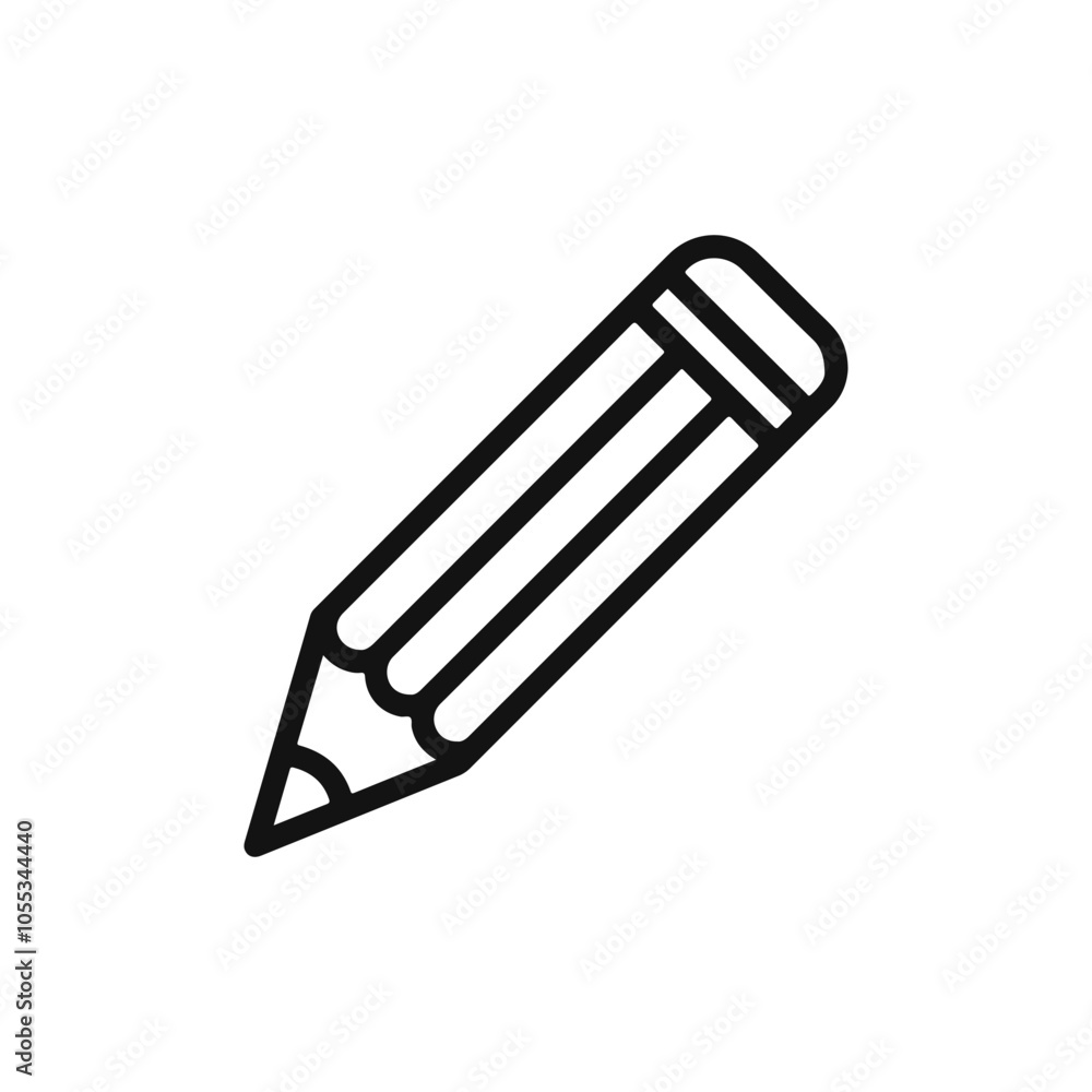 3D vector illustration of a pencil and eraser with a sharp blade isolated on a white background 3D vector illustration of a pencil and eraser with a sharp blade isolated on a white background